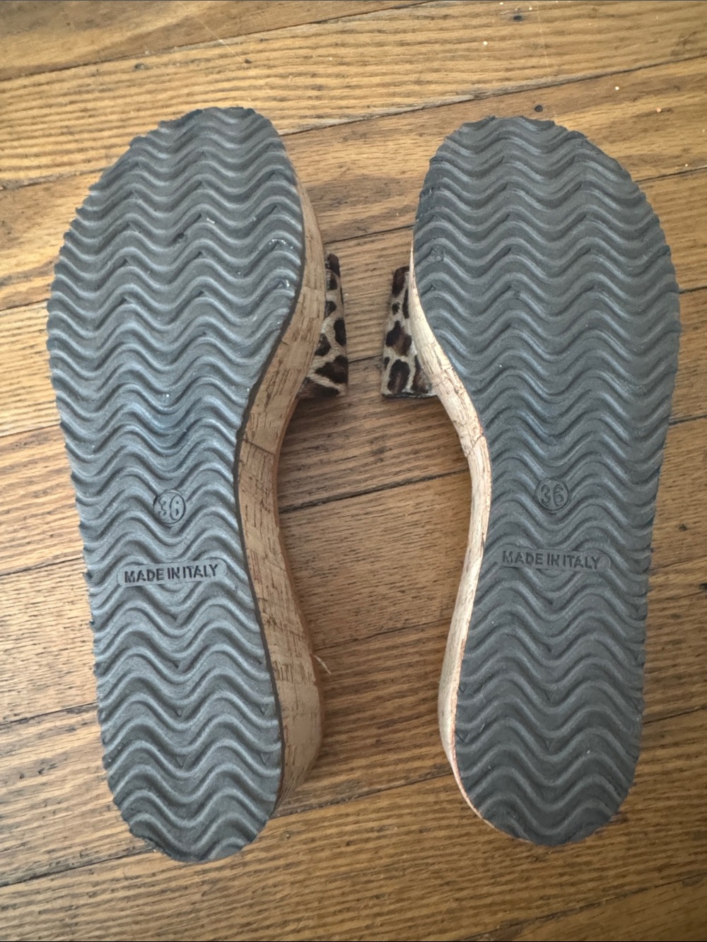 Sundance Leopard Haircalf Slide Sandals - Brown/Tan - Picture 5 of 5